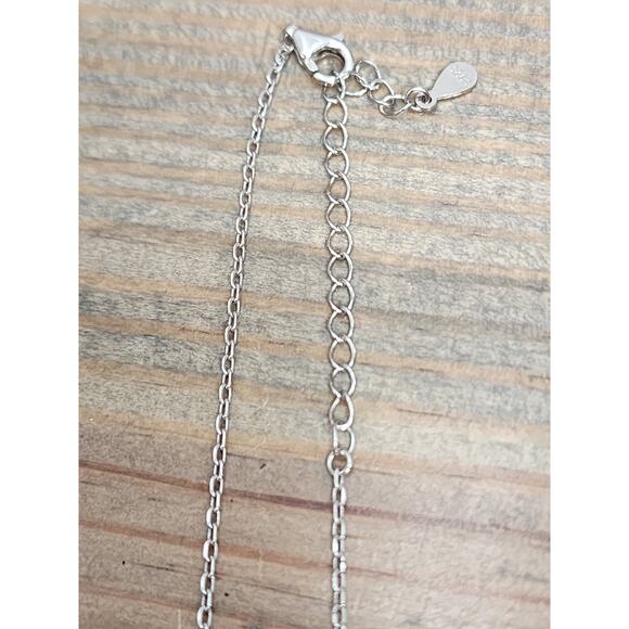 Sterling Silver Snowflake Pendant Fringe Long Chain Statement Necklace for Women - Picture 8 of 12